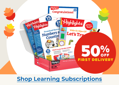 Shop learning subscription boxes and get 50% off your first delivery.